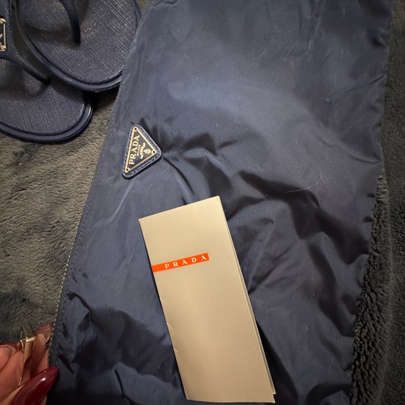 Authentic Prada Rubber Slippers with Pouch - Picture 4 of 7